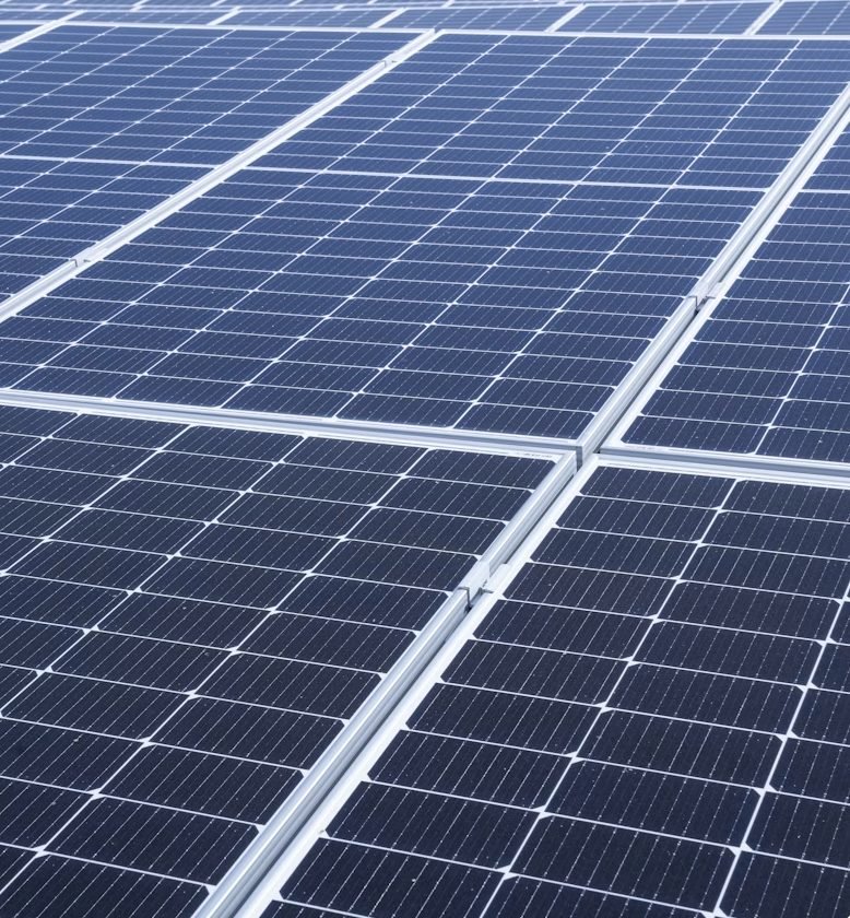 Rows of solar panels